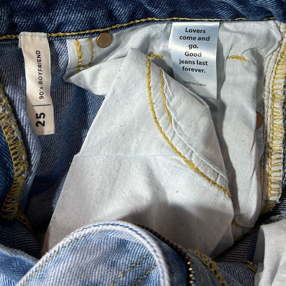 PACSUN BLUE JEANS 90s BOYFRIEND SIZE 25 - Picture 8 of 8